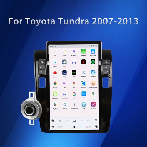 VIKNAV 13.6 Inch Car Radio For Toyota Tundra 2007-2013 Android Car GPS Navigation Multimedia Video Player Auto Car Stereo Carplay(128GB)