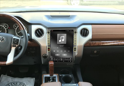 Viknav Car Radio For Toyota Tundra 2014 - 2021 Vertical Screen GPS Navigation Multimedia Player Android Auto Wireless Carplay Stereo Head UNIT (Silvery 128GB)