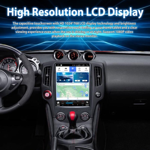 Viknav 12.1 Inch Car Radio For Nissan 370Z 2008-2018 Multimedia Player Stereo Replacemet GPS Navigation Carplay 4G Head Unit Low Version(64gb)