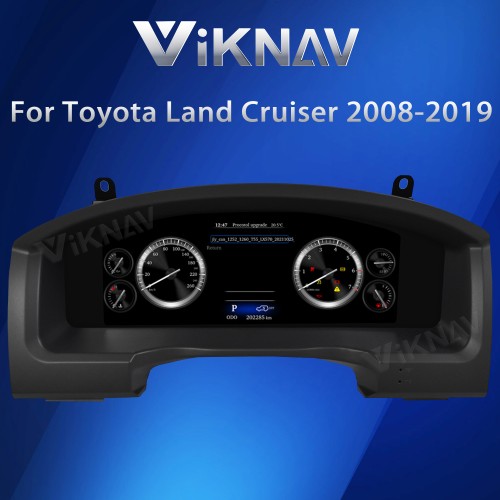 Viknav Car Instrument Panel 12.3 Inch For Toyota Land Cruiser 2008-2019  LCD Meter Linux System Digital Speedometer Dashboard Screen