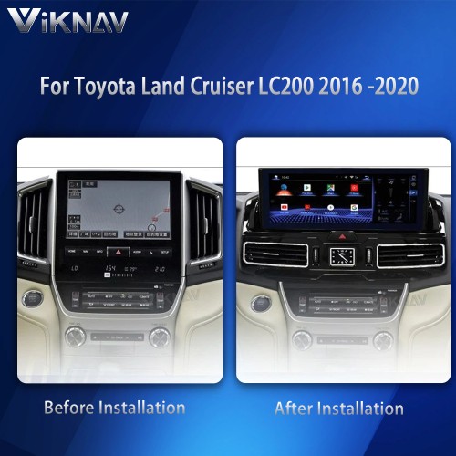 Viknav Anti-Glare Auto Audio Headunit For TOYOTA LAND CRUISER LC200 2016 -2020 GPS Navigation DVD Multimedia Player(128GB)