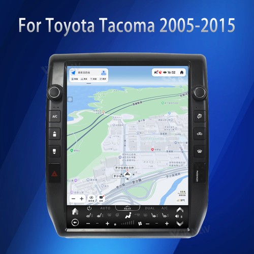 VIKNAV 13 Inch Car Radio For Toyota Tacoma 2005-2015 Android Auto Wireless Carplay GPS Navigation LCD Display Screen Multimedia Player(Black 128GB)