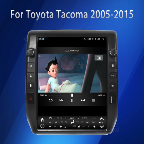 VIKNAV 13 Inch Car Radio For Toyota Tacoma 2005-2015 Android Auto Wireless Carplay GPS Navigation LCD Display Screen Multimedia Player(Black 128GB)