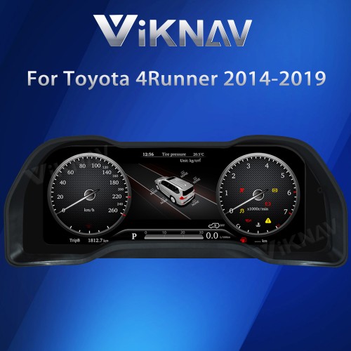 Viknav Car Instrument Panel 12.3 Inch For Toyota 4Runner 2014-2019 Linux System Digital Speedometer Dashboard Screen
