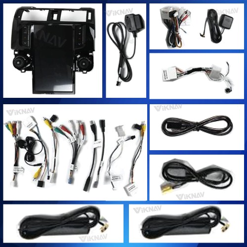 VIKNAV 2 Din Android Multimedia Player Car GPS Radio Stereo For Toyota 4 Runner 2009-2019 Navigation Wireless Carplay Receiver(128GB)