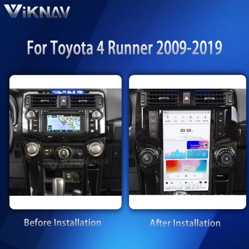 VIKNAV 2 Din Android Multimedia Player Car GPS Radio Stereo For Toyota 4 Runner 2009-2019 Navigation Wireless Carplay Receiver(128GB)