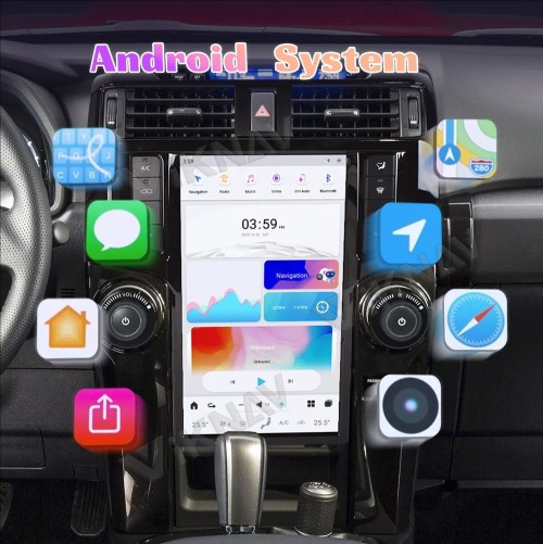 VIKNAV 2 Din Android Multimedia Player Car GPS Radio Stereo For Toyota 4 Runner 2009-2019 Navigation Wireless Carplay Receiver(128GB)