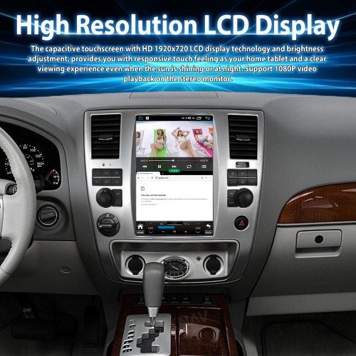 Viknav Android Auto Touch Screen Car Radio 12.1 inch For Nissan Armada 2009-2010 GPS Navigation Head Unit Video Player Carplay(64GB)