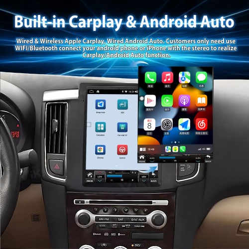 Viknav 10.4 Inch For Nissan MAXIMA 2008-2012 Car Stereo Android Auto GPS Navigation Multimedia Player Wireless Carplay Tape Recorder Head Unit (64GB)