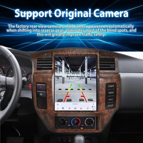 Viknav 12.1 inch Touch Screen Car Radio For Nissan Patrol Y61 2004-2019 Android hear unit GPS Autoradio Multimedia Video Player(128GB)