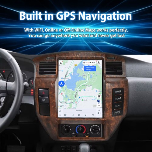 Viknav 12.1 inch Touch Screen Car Radio For Nissan Patrol Y61 2004-2019 Android hear unit GPS Autoradio Multimedia Video Player(128GB)