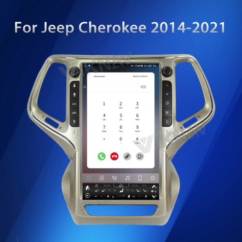 VIKNAV 13.6 Inch Auto Stereo Car Radio For Jeep Cherokee 2014-2021 Android Auto Wireless Carplay GPS Navigation Multimedia Stereo Player(128GB)