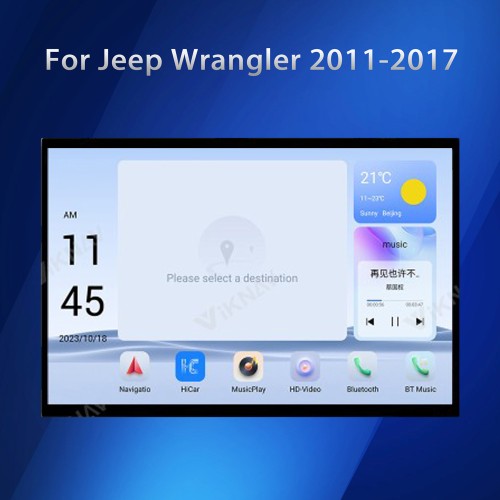 Viknav Auto Stereo GPS Navigation For Jeep Wrangler 2011-2017 Android Auto Vertical Screen Car Radio Multimedia Stereo Player Head Unit(128GB)