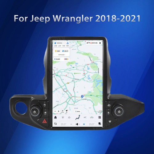 VIKNAV 13.6 Inch Android Car Radio Tesla Style For Jeep Wrangler 2018-2021 Multimedia Player GPS Navigation Carplay Head Unit (128GB)