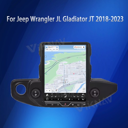 VIKNAV Touch Screen Head Unit Replacement For  Jeep Wrangler JL Gladiator JT. 2018-2023 Car Radio Support Carplay And Android Auto(128GB)