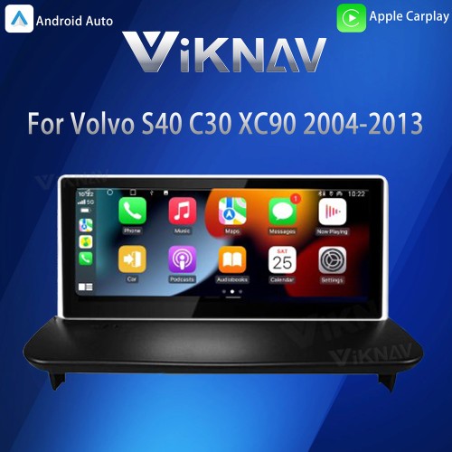 Viknav Android Car Radio For Volvo S40 C30 XC90 2004-2013 With Screen GPS Navigation Auto Stereo Audio Video Multimedia DVD Player 2 Din(128GB)