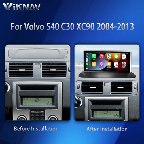 Viknav Android Car Radio For Volvo S40 C30 XC90 2004-2013 With Screen GPS Navigation Auto Stereo Audio Video Multimedia DVD Player 2 Din(128GB)