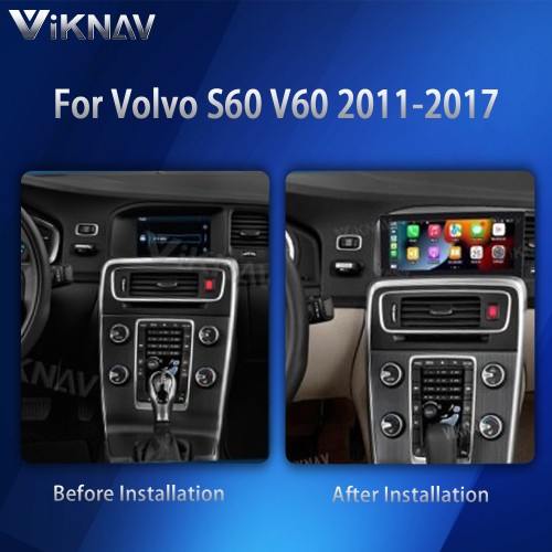Viknav Car Stereo Radio 8.8 Inch GPS Navigation For Volvo S60 V60 2011-2017 LHD Multimedia DVD Player Android Autoradio HD Screen 2 Din (128GB)