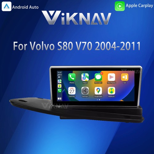 Viknav Android Car Radio For Volvo S80 V70 2004-2011 Built-in Carplay 8.8 Inch GPS Navigation Multimedia Player Touch Screen Head Unit(128GB)