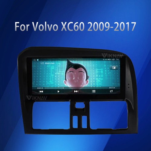 VIKNAV For Volvo XC60 2009-2017 LHD Car Radio Android Auto Audio Multimedia Player GPS Navigation Tape Recorder 2 Din Autoradio HD Screen(128GB)