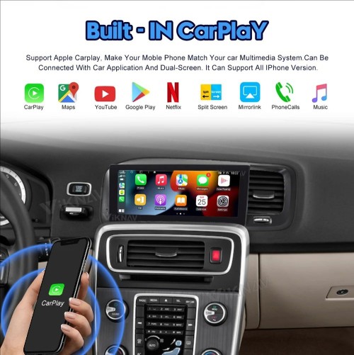 Android Car Stereo Car Radio Tesla Style Multimedia Player For Volvo S60 2011-2014 GPS Navigation DVD Player Head Unit (128GB)