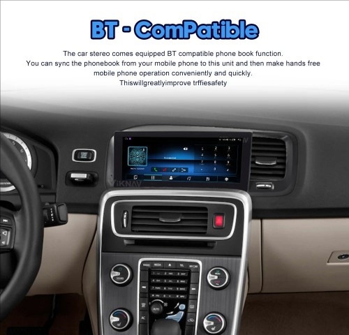 Android Car Stereo Car Radio Tesla Style Multimedia Player For Volvo S60 2011-2014 GPS Navigation DVD Player Head Unit (128GB)