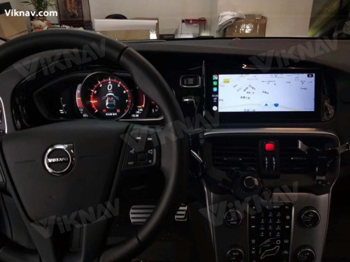 Viknav Android Car GPS Navigation For Volvo v40 2011-2019 RHD LCD Touch Screen wireless Carplay 8.8inch Car Radio Video Player Head Unit(128GB)