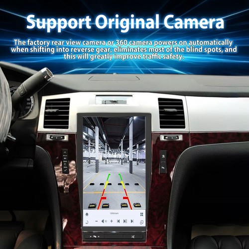VIKNAV Touch Screen GPS Navigation For Cadillac Escalade 2008-2012 Wireless Carplay And Android Auto Car Radio Multimedia Player(128GB)