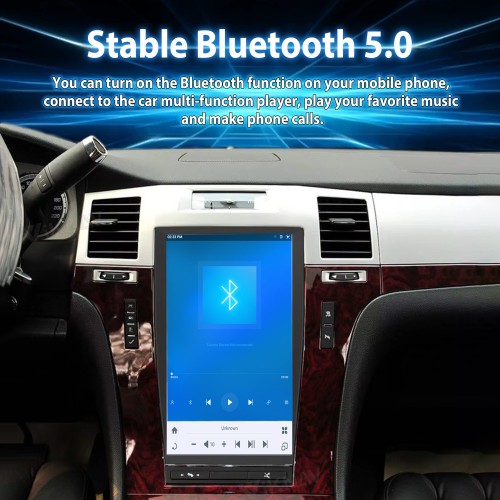 VIKNAV Touch Screen GPS Navigation For Cadillac Escalade 2008-2012 Wireless Carplay And Android Auto Car Radio Multimedia Player(128GB)