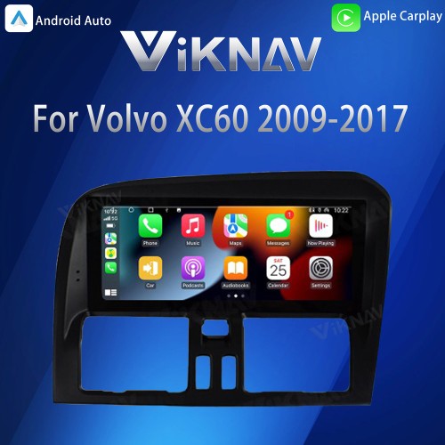 VIKNAV For Volvo XC60 2009-2017 RHD Car Radio Android Auto Audio Multimedia Player GPS Navigation Tape Recorder 2 Din Autoradio HD Screen(128GB)