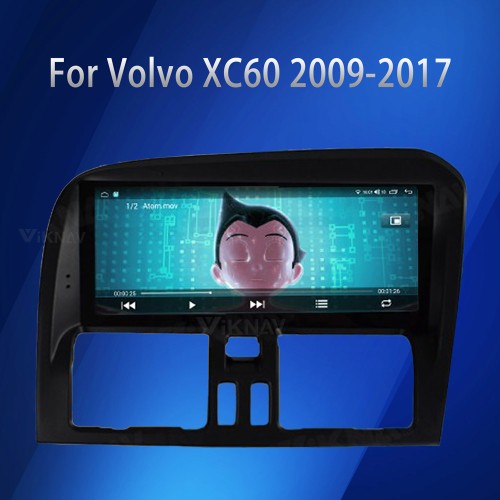 VIKNAV For Volvo XC60 2009-2017 RHD Car Radio Android Auto Audio Multimedia Player GPS Navigation Tape Recorder 2 Din Autoradio HD Screen(128GB)