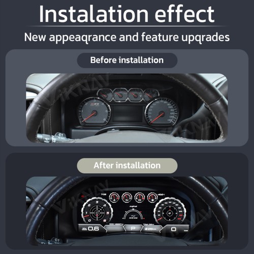 Viknav 13 Inch Car Digital Cluster For Chevrolet Silverado GMC SIERRA 2014-2018 LCD Car Digital Speedometer Dashboard Panel Instrument Panel Virtual Cockpit