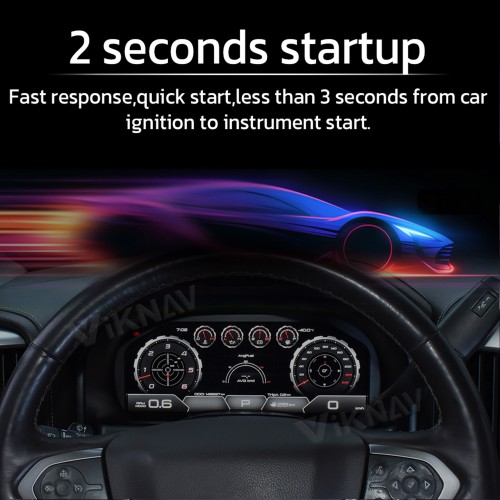 Viknav 13 Inch Car Digital Cluster For Chevrolet Silverado GMC SIERRA 2014-2018 LCD Car Digital Speedometer Dashboard Panel Instrument Panel Virtual Cockpit