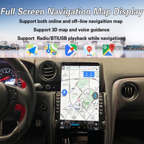 Viknav 13.6 Inch Car Radio For Nissan Skyline GTR 2008- 2017 HD Touch Screen Android Head Unit Wirless Carplay GPS Navigation Player Autoradio (LHD)