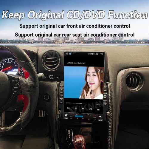 Viknav 13.6 Inch Car Radio For Nissan Skyline GTR 2008- 2017 HD Touch Screen Android Head Unit Wirless Carplay GPS Navigation Player Autoradio (LHD)
