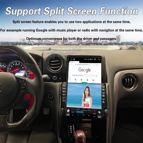 Viknav 13.6 Inch Car Radio For Nissan Skyline GTR 2008- 2017 HD Touch Screen Android Head Unit Wirless Carplay GPS Navigation Player Autoradio (LHD)