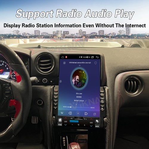 Viknav 13.6 Inch Car Radio For Nissan Skyline GTR 2008- 2017 HD Touch Screen Android Head Unit Wirless Carplay GPS Navigation Player Autoradio (RHD)