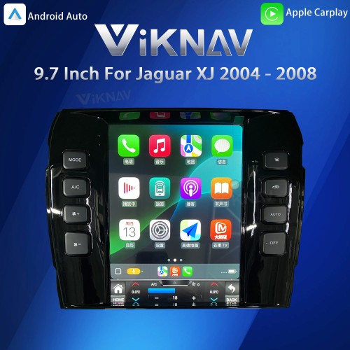 Viknav 9.7 Inch Car Radio For Jaguar XJ 2004 - 2008 HD Touch Screen Android Head Unit Wirless Carplay GPS Navigation Player Autoradio(RHD and LHD)