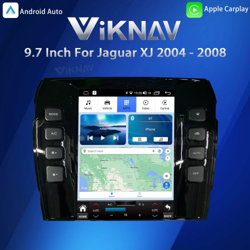 Viknav 9.7 Inch Car Radio For Jaguar XJ 2004 - 2008 HD Touch Screen Android Head Unit Wirless Carplay GPS Navigation Player Autoradio(RHD and LHD)
