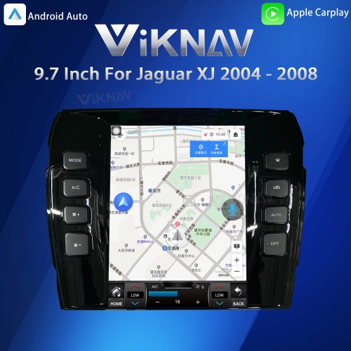 Viknav 9.7 Inch Car Radio For Jaguar XJ 2004 - 2008 HD Touch Screen Android Head Unit Wirless Carplay GPS Navigation Player Autoradio(RHD and LHD)