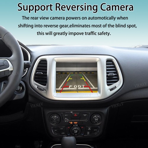 Viknav Linux System Interface Box For Jeep Compass 2017-2019 Wireless Apple CarPlay Android Auto Stereo Only Support Original Car Screen