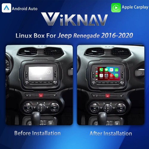 Viknav Linux System Interface Box For Jeep Renegade 2016-2020 Wireless Apple CarPlay Android Auto Stereo Only Support Original Car Screen