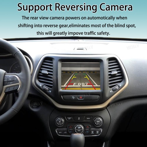 Viknav Linux System Interface Box For Jeep Cherokee 2014-2019 Wireless Apple CarPlay Android Auto Stereo Only Support Original Car Screen
