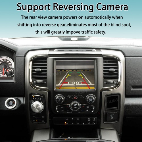 Viknav Linux System Interface Box For Dodge RAM 1500 2014-2018 Wireless Apple CarPlay Android Auto Stereo Only Support Original Car Screen