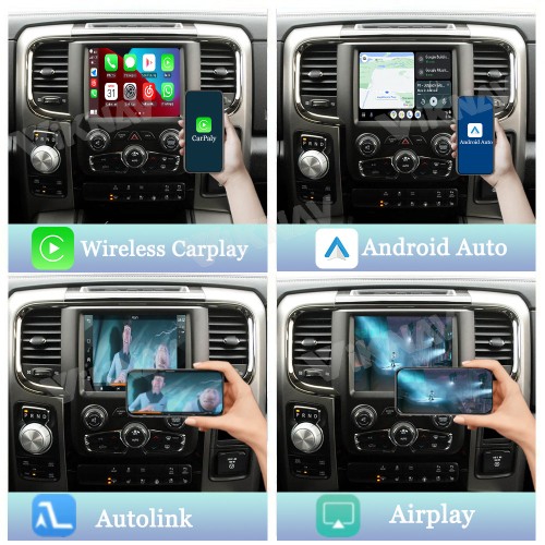 Viknav Linux System Interface Box For Dodge RAM 1500 2014-2018 Wireless Apple CarPlay Android Auto Stereo Only Support Original Car Screen