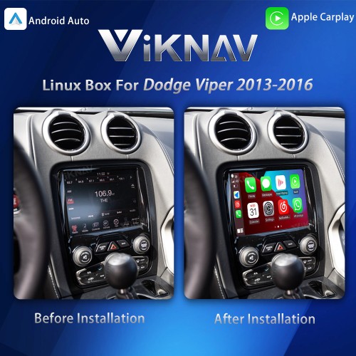 Viknav Linux System Interface Box For Dodge Viper 2013-2016 Wireless Apple CarPlay Android Auto Stereo Only Support Original Car Screen