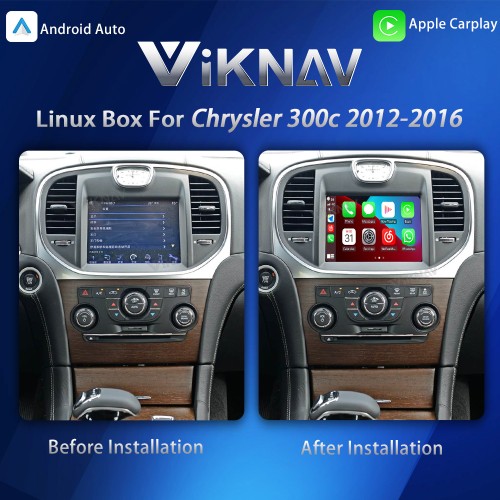 Viknav Linux System Interface Box For Chrysler 300C 2012-2016  Wireless Apple CarPlay Android Auto Stereo Only Support Original Car Screen