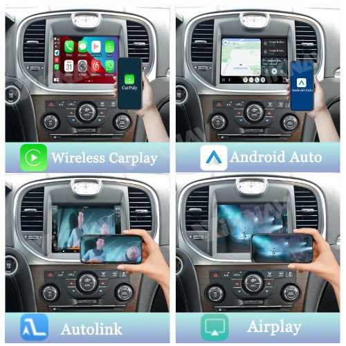 Viknav Linux System Interface Box For Chrysler 300C 2012-2016  Wireless Apple CarPlay Android Auto Stereo Only Support Original Car Screen