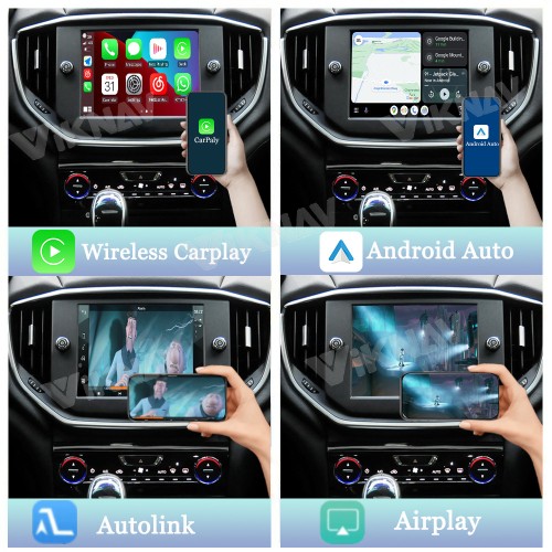 Viknav Linux System Interface Box For Maserati Ghibli 2014 Wireless Apple CarPlay Android Auto Stereo Only Support Original Car Screen