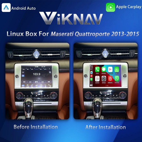 Viknav Linux System Interface Box For Maserati Quattroporte 2013-2015 Wireless Apple CarPlay Android Auto Stereo Only Support Original Car Screen